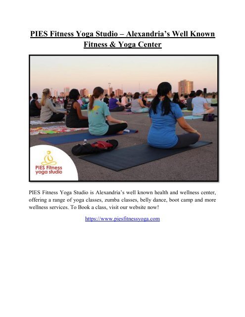 PIES Fitness Yoga Studio – Alexandria’s Well Known Fitness and Yoga Center