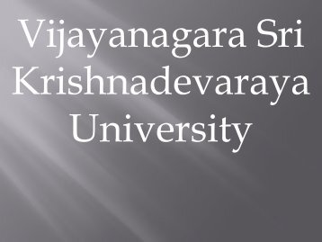 BA MA MSC BSC BBA BTECH Vijayanagara Sri Krishnadevaraya University