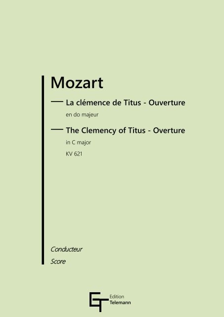 Mozart La Clemenza di Tito, Overture KV 621