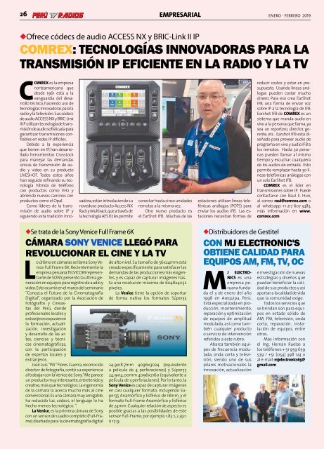 REVISTA PERÚ TV RADIOS EDICIÓN ENE - FEB 2019 ok