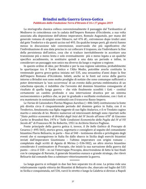 Pagine di storia brindisina