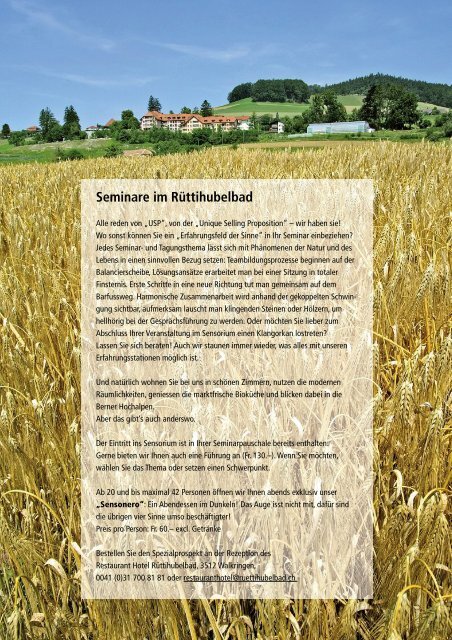 Mitteilungen Nr. 86 Sommer/Johanni 2009 - Stiftung Rüttihubelbad