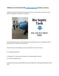 TERBAIK, WA +62 812-9627-2689, Jual Bio Septic Tank Buahbatu, Bandung