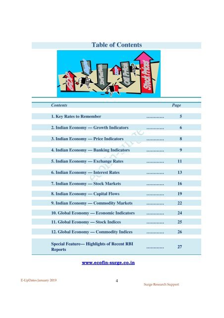 E-UPDates—A Monthly Statistical Bulletin of Economic Indicators