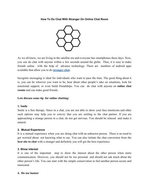 Free online self help chat