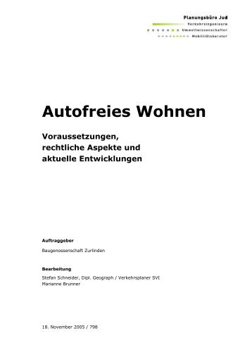 Autofreies Wohnen Voraussetzungen, rechtliche Aspekte und ...