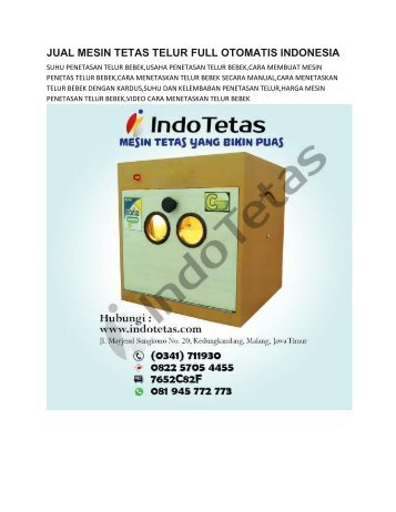 INKUBATOR PENETAS ITIK -0822-5705-4455