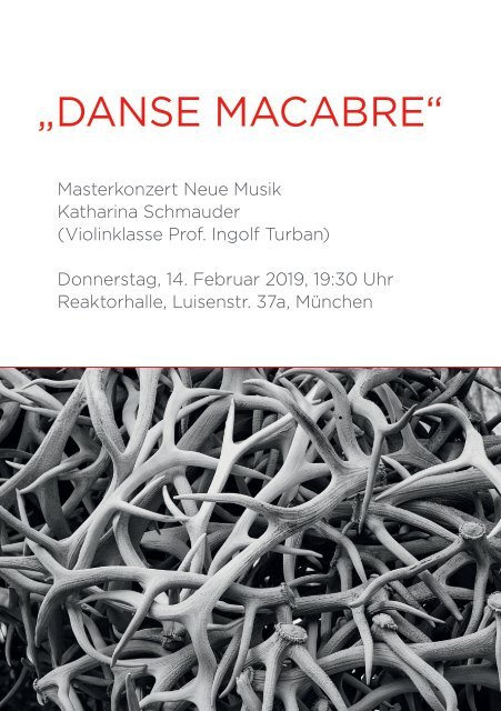 Danse Macabre: Masterkonzert Neue Musik Katharina Schmauder