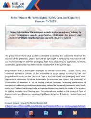 Polyurethane Market Insights  Sales, Cost, and Capacity  Forecast To 2025