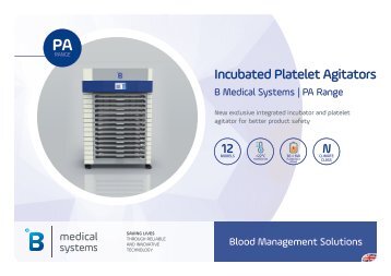 B Medical Systems Thrombozytenagitatoren PA Range