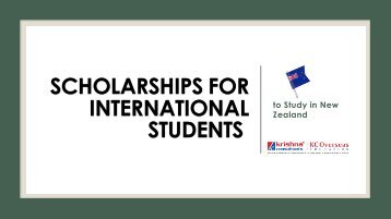 Details of Scholarships for International Students in New Zealand