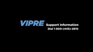 VIPRE Support Phone Number | 1-800-445-2810 | Dial For Free Diagnose VIPRE Service