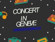 PlanB - Online Webportal To Book Tickets For Upcoming Concerts Geneve