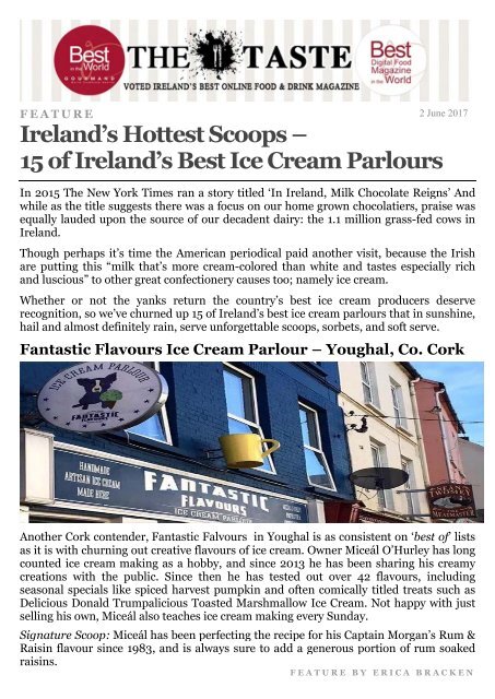 Fantastic Flavours Media Mentions 2019