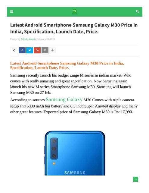 latest-android-smartphone-samsung-galaxy-m30-price-in-india