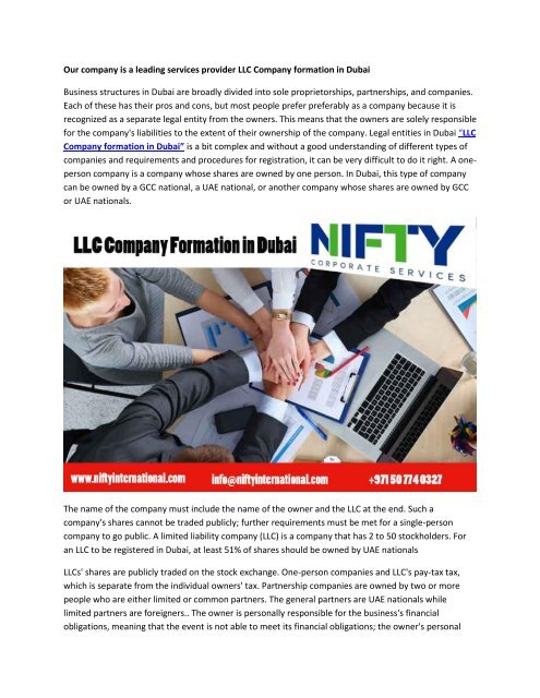 Our Company Is A Leading Services Provider Llc Company Formation In Dubai