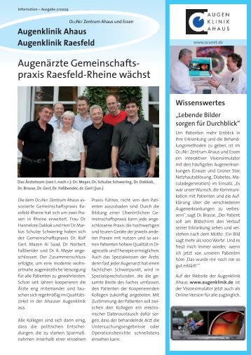 Augenklinik Ahaus Augenklinik Raesfeld - OcuNet