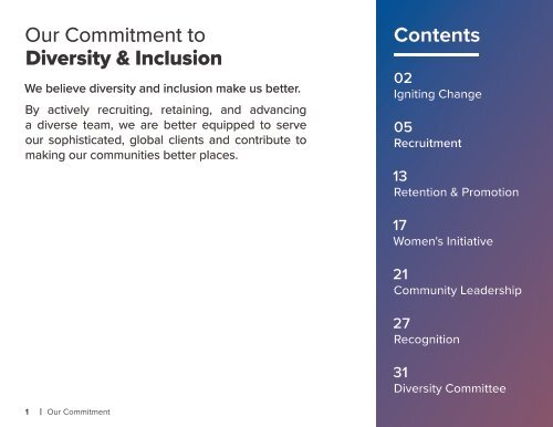 Jackson Walker Diversity & Inclusion Annual Report 2018: Igniting Change