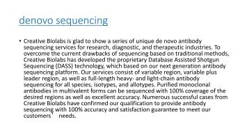 denovo sequencing