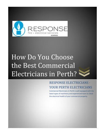 How Do You Choose the Best Commercial Electricians in Perth