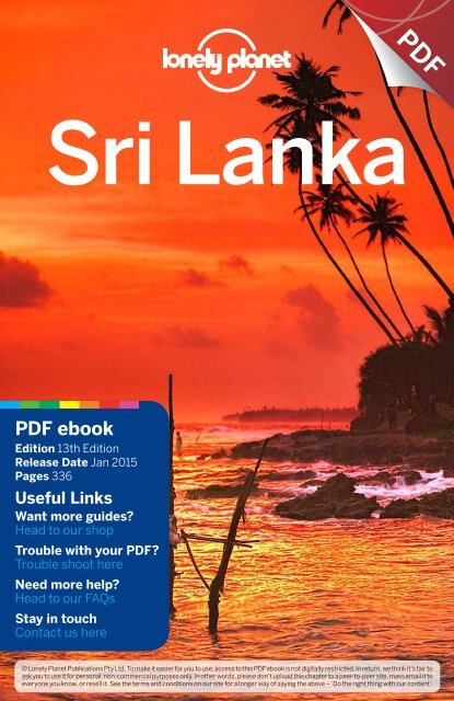 Travel to Sri Lanka 