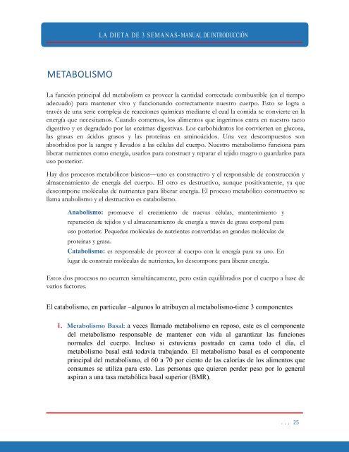 Baja de Peso en 3 Semanas 