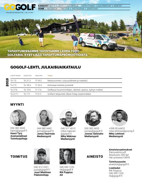 GoGolf Mediakortti 2019