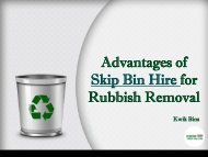 Advantages of Skip Bin Hire for Rubbish Removal