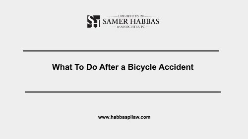 what to do after a bicycle accident