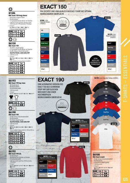 Eventwear Katalog 2019