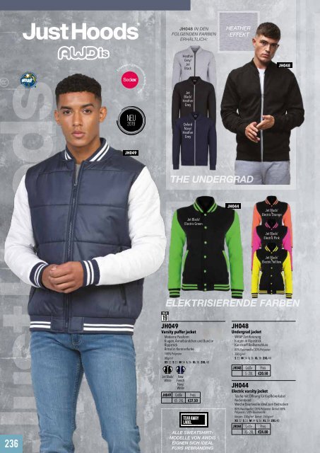 Eventwear Katalog 2019