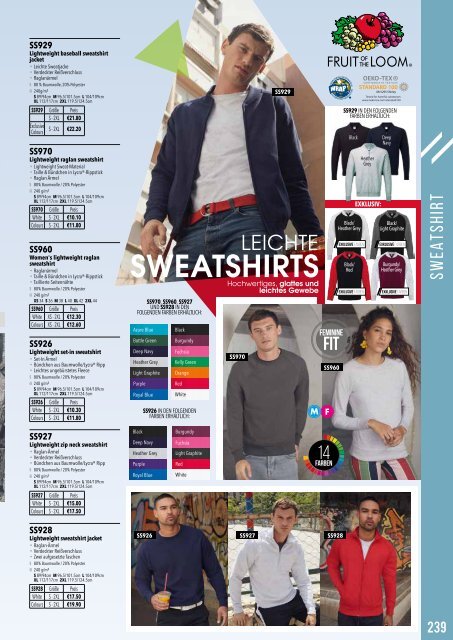 Eventwear Katalog 2019