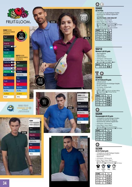 Eventwear Katalog 2019