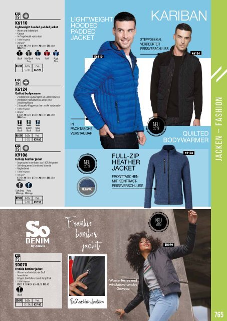 Eventwear Katalog 2019