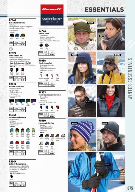 Eventwear Katalog 2019