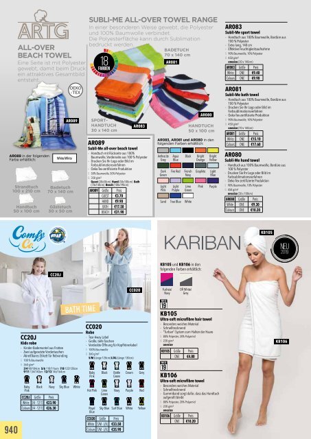 Eventwear Katalog 2019