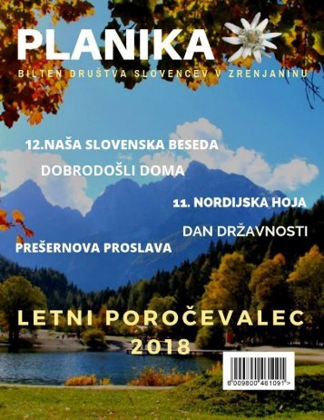 BILTEN DRUŠTVA SLOVENCEV PLANIKA za leto 2018