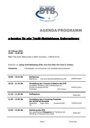 AGENDA/PROGRAMM - Dialog Textil-Bekleidung