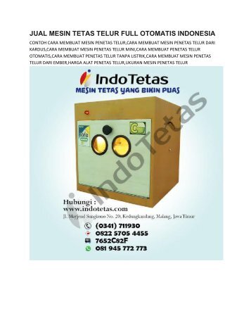 MEMBUAT ALAT PENETAS TELUR -0822-5705-4455