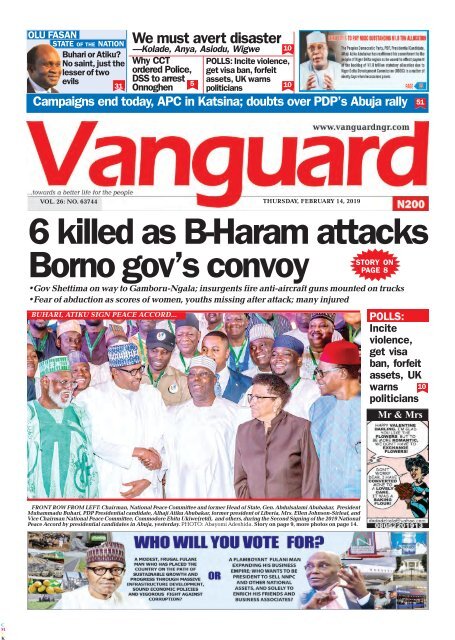 14022019 - 6 killed as B-Haram attacks Borno gov's convoy