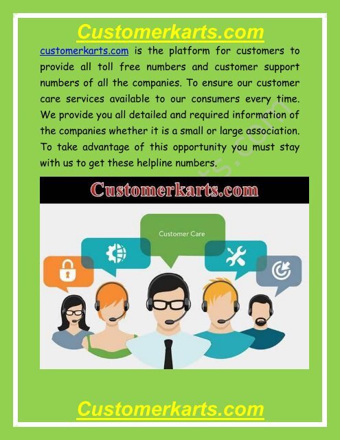 Customerkarts.com - Mobile/Airline/Courier/Banks Helpline/Service No