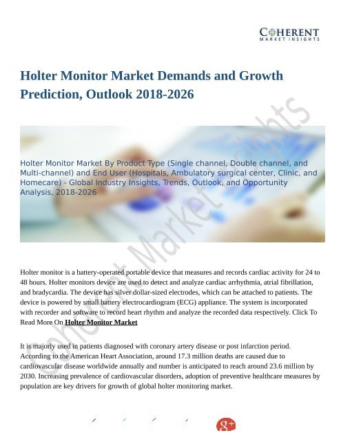 Holter Monitor Market Foresees Skyrocketing Growth in the Coming Years 2018-2026