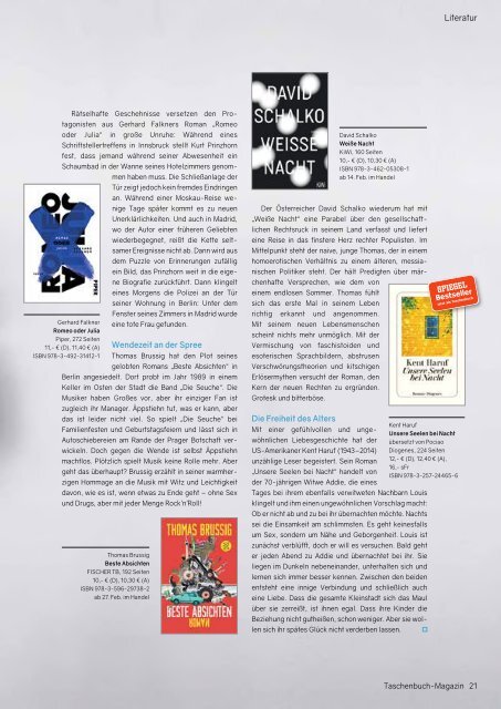 Taschenbuch-Magazin Frühjahr 2019