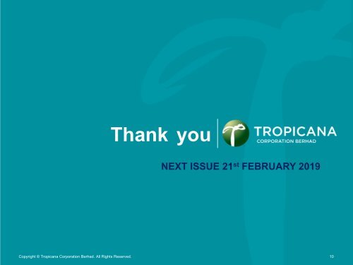 Tropicana Bulletin Issue 07, 2019