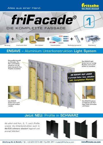 friFacade - ENSAVE Aluminium Unterkonstruktionen