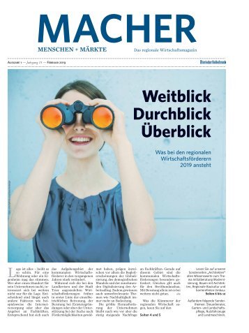 MACHER Menschen + Märkte - Ausgabe 1 - Februar 2019