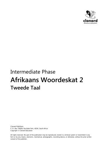 Woordeskat Intermediate Phase pg 0-24