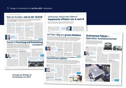 IAA PKW Frankfurt 2019 Mediadaten Sonderbeilage im Handelsblatt