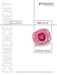 Spring 2012 (PDF) - Virginia Tech