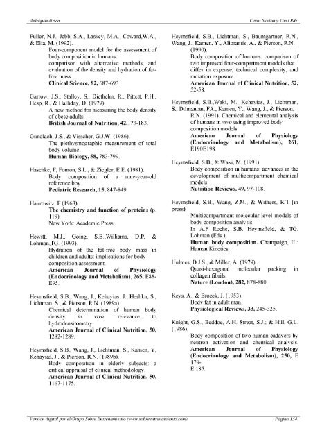 Antropometrica Un libro de referencia sobre mediciones corporales humanas para la educación en deportes y salud - Kevin Norton, Tim Olds